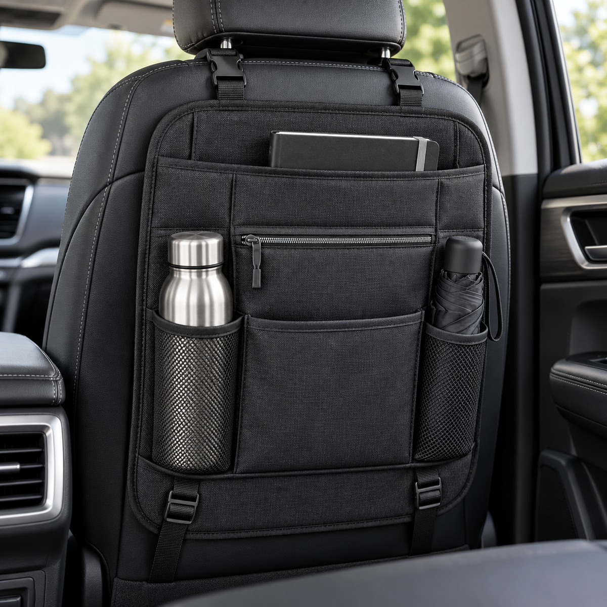 zuvqelix Charcoal Seat Back Organizer — main view