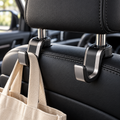 zuvqelix Black & Silver Headrest Hooks — main view