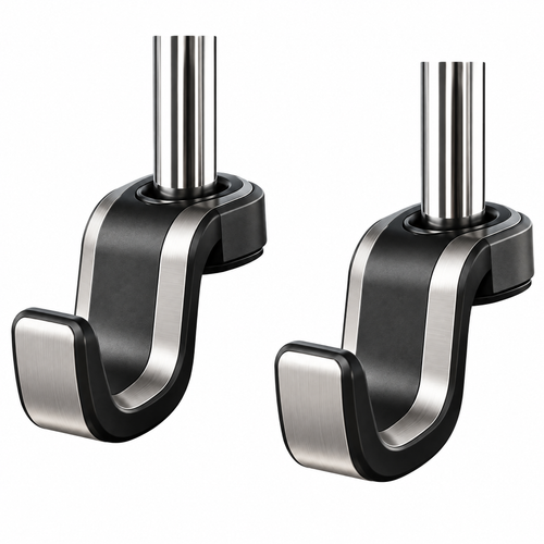 zuvqelix Black & Silver Headrest Hooks — product detail
