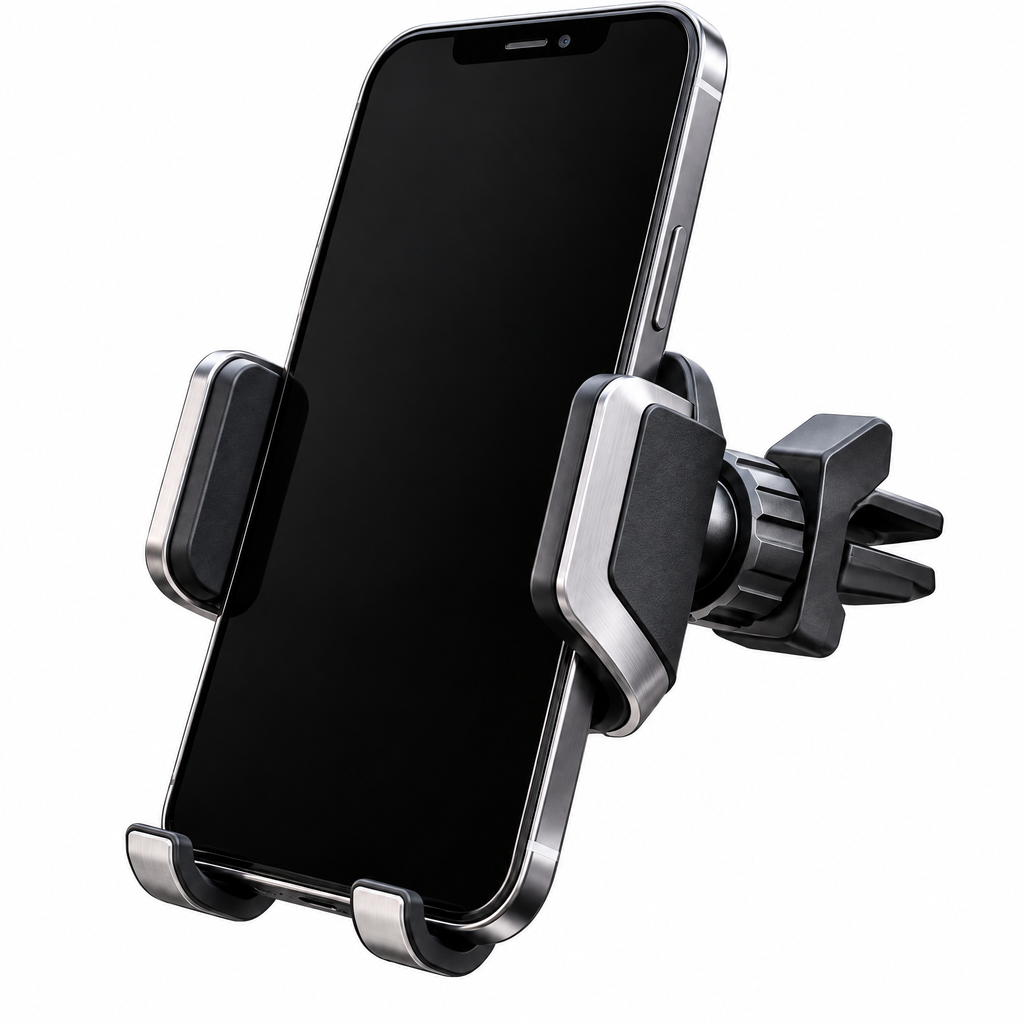 zuvqelix Black & Silver Air Vent Phone Mount — product detail