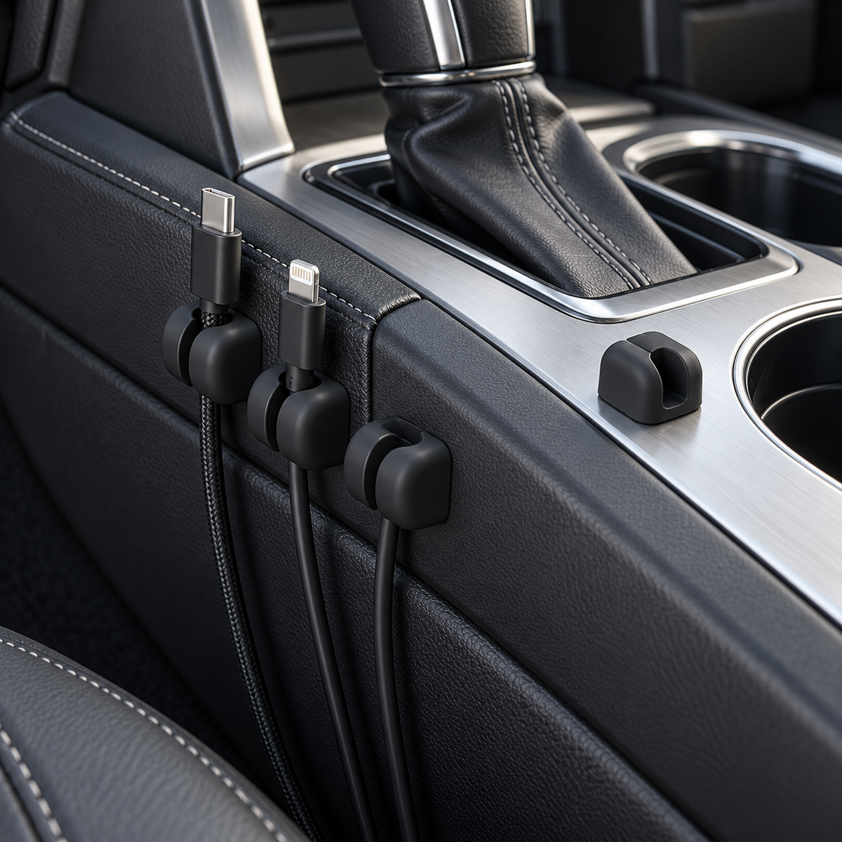 zuvqelix Black Car Cable Organizer Clips — main view