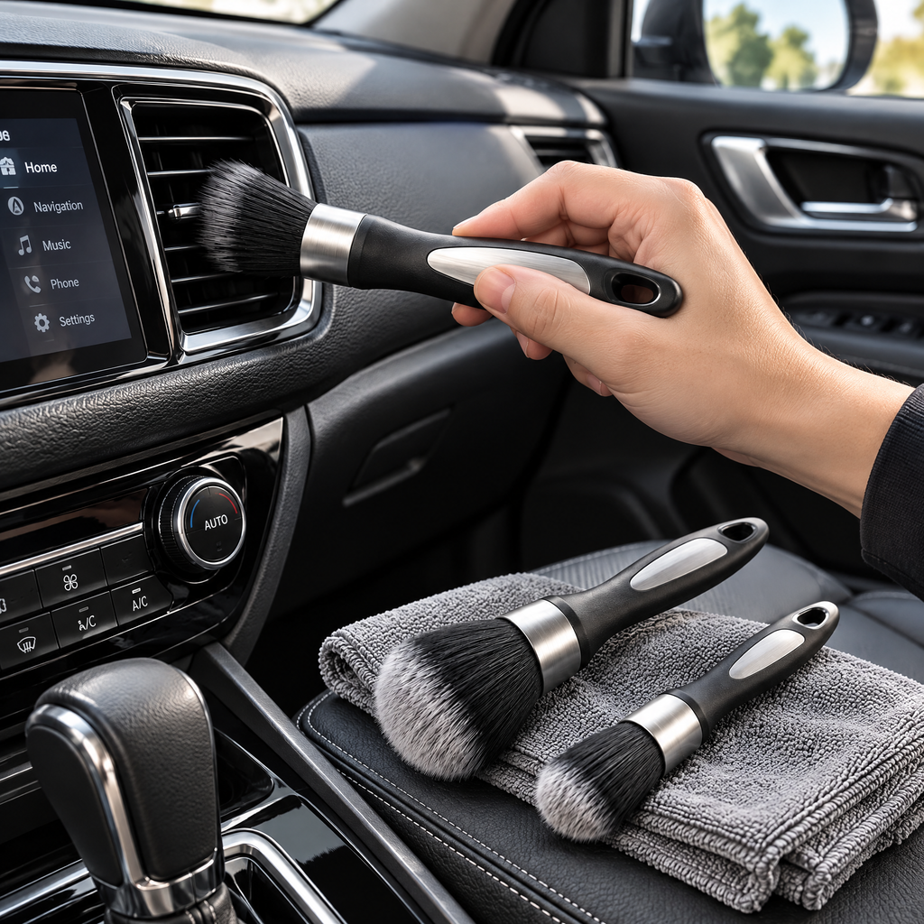 zuvqelix Car Interior Detailing Brush Set — lifestyle view