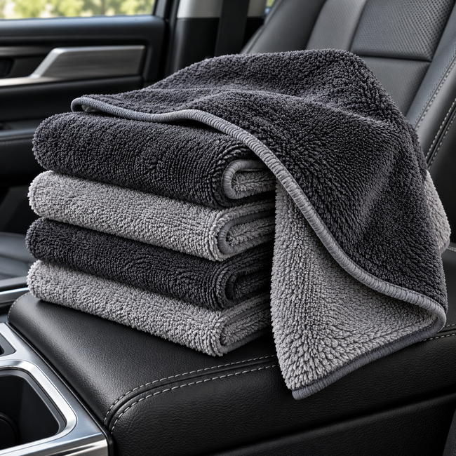 zuvqelix Gray Microfiber Cleaning Cloths